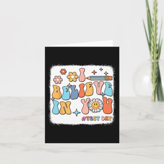 Groovy Ich glaube an dich Testlehrer Karte (Vorderseite)