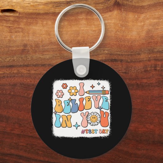 Groovy Ich glaube an dich Testlehrer Schlüsselanhänger (Vorderseite)