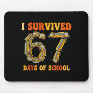 Groovy ich habe 67 Tage Schule überlebt Lustige 67 Mousepad