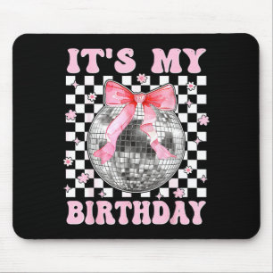 Groovy Ich habe Geburtstag Teens Mädchen Disco Bal Mousepad