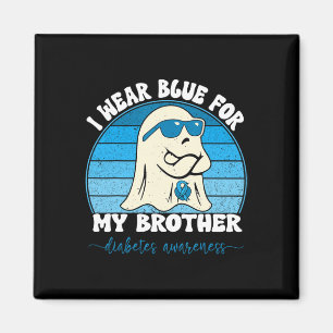 Groovy Ich trage Blau für meinen Bruder Diabetes T Magnet