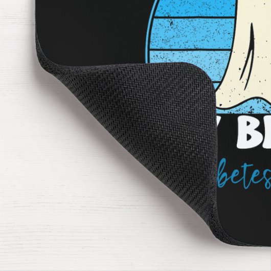 Groovy Ich trage Blau für meinen Bruder Diabetes T Mousepad (Ecke)