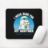 Groovy Ich trage Blau für meinen Bruder Diabetes T Mousepad (Mit Mouse)