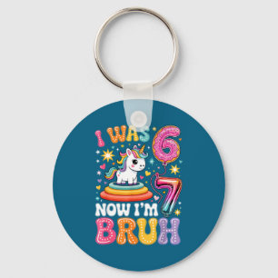 Groovy ich war 6 jetzt bin ich 7 Lustig 6 7 Sechs Schlüsselanhänger