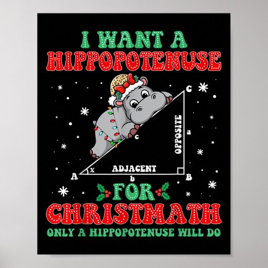 Groovy Ich Wollte einen Hiptamus für Weihnachten W Poster (Vorne)