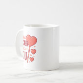 Groovy I'm A Sucker For You Retro Heart Candy Vale Kaffeetasse (Vorderseite Links)