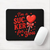 Groovy I'm A Sucker For You Retro Heart Candy Vale Mousepad (Mit Mouse)