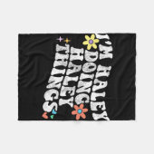Groovy Im Haley Doing Haley Things Funny Mother Fleecedecke (Vorderseite (Horizontal))