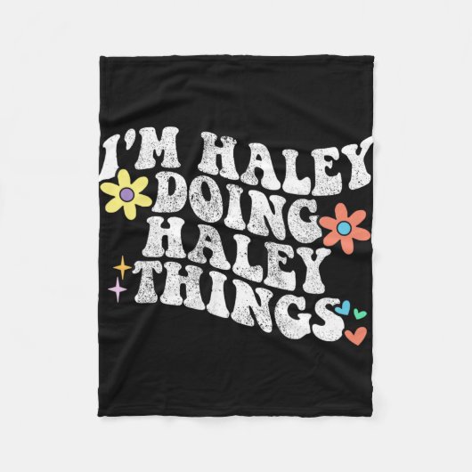 Groovy Im Haley Doing Haley Things Funny Mother Fleecedecke (Vorderseite)
