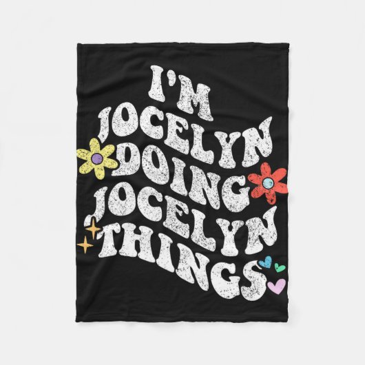 Groovy Im Jocelyn Doing Jocelyn Things Funny Mothe Fleecedecke (Vorderseite)