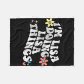 Groovy Im Lisa Doing Lisa Things Funny Mother's Da Fleecedecke (Vorderseite (Horizontal))