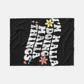 Groovy Im Malia Doing Malia Things Funny Mother Fleecedecke (Vorderseite (Horizontal))