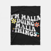 Groovy Im Malia Doing Malia Things Funny Mother Fleecedecke (Vorderseite)