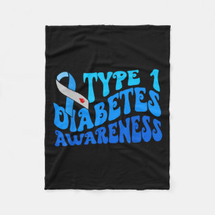 Groovy im November tragen wir Blue for Diabetes Aw Fleecedecke