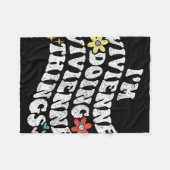Groovy Im Vivienne Doing Vivienne Things Funny Fleecedecke (Vorderseite (Horizontal))