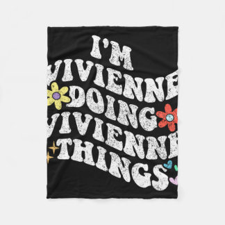 Groovy Im Vivienne Doing Vivienne Things Funny Fleecedecke