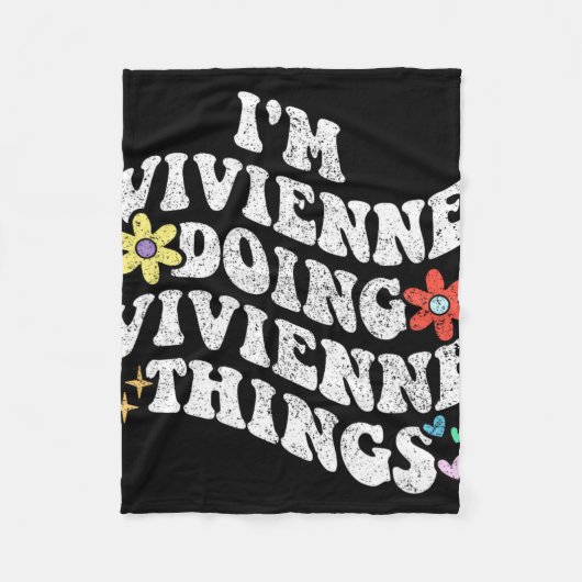 Groovy Im Vivienne Doing Vivienne Things Funny Fleecedecke (Vorderseite)