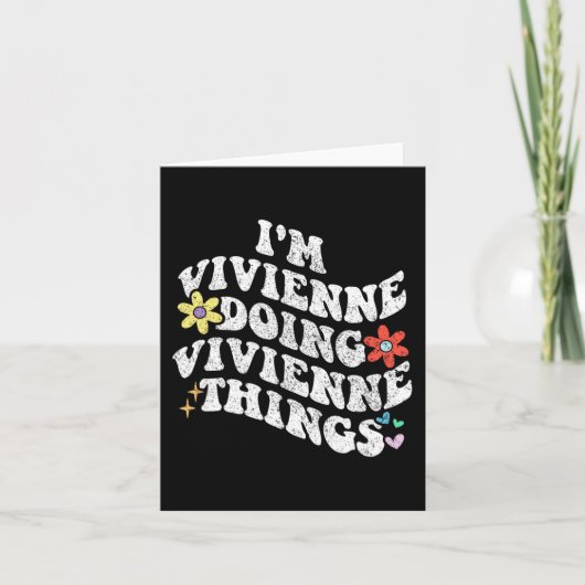 Groovy Im Vivienne Doing Vivienne Things Funny Karte (Vorderseite)