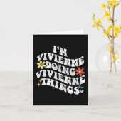 Groovy Im Vivienne Doing Vivienne Things Funny Karte (Gelbe Blume)