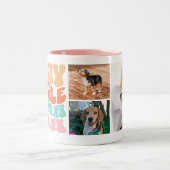 Groovy in meinem Beagle Mama Era 3 Foto Zweifarbige Tasse (Mittel)