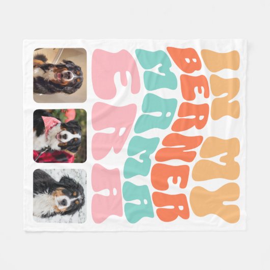 Groovy in meinem Berner Mama Era Bernese Mountain Fleecedecke (Vorderseite (Horizontal))