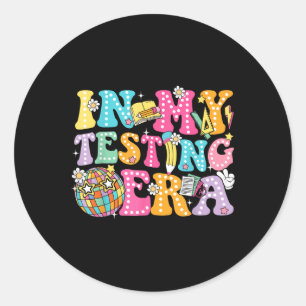 Groovy in meinem Testzeitalter Testing Day Teacher Runder Aufkleber