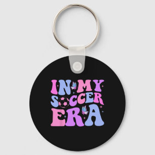 Groovy in meiner Fußball-Ära Fußballspieler Jungen Schlüsselanhänger