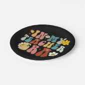 Groovy in meiner Lehrerzeit zurück zum Schullehrer Pappteller (Schrägansicht)