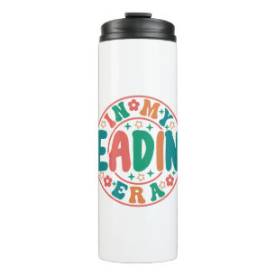 Groovy "In meiner Lesepoche" wellige Schrift Grafi Thermosbecher