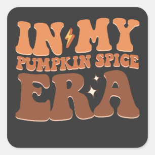 Groovy in meiner Pumpkin Gewürz-Ära Fall Halloween Quadratischer Aufkleber