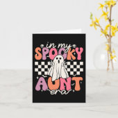 Groovy in meiner Spooky Tante Era Retro Tante Hall Karte (Gelbe Blume)