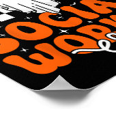 Groovy in meiner spöttischen Ära der Sozialarbeite Poster (Ecke)