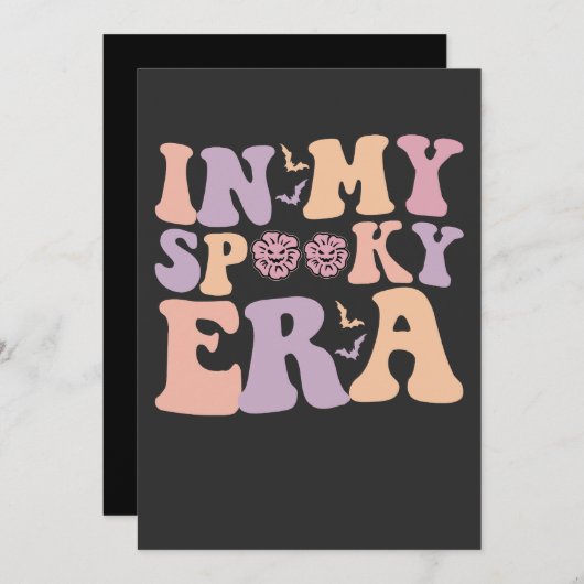 Groovy in meiner spöttischen Ära Halloween Ghost R Einladung (Vorne/Hinten)