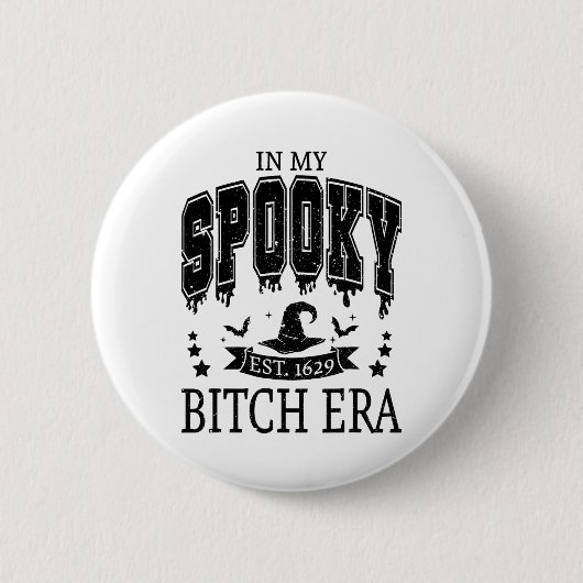 Groovy in meiner spöttischen Ära Skeleton Hand Hal Button (Vorderseite)