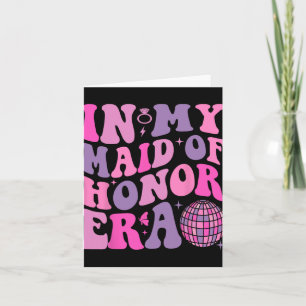Groovy in meiner Trauzeugin Era Bridesmaid Hochzei Karte
