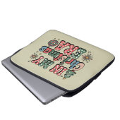 Groovy in meiner Weihnachtszeit Funny Teacher Laptopschutzhülle (Vorne Knopf)