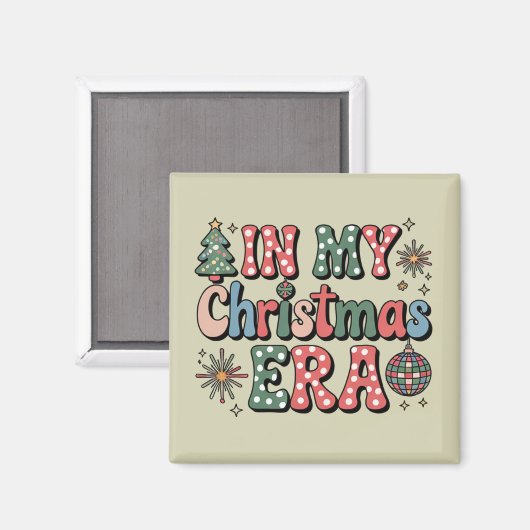 Groovy in meiner Weihnachtszeit Funny Teacher Magnet (Vorderseite/Rückseite)