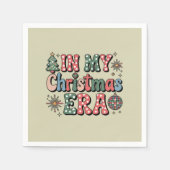 Groovy in meiner Weihnachtszeit Funny Teacher Serviette (Vorderseite)