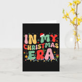 Groovy in meiner Weihnachtszeit Retro-Urlaub Xmas Karte (Gelbe Blume)