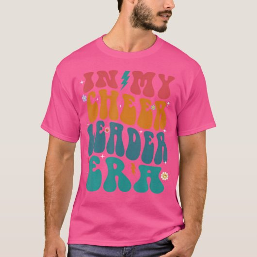 Groovy In My Cheer Coach Era Cheerleader Cheerlead T-Shirt (Vorderseite)