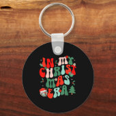 Groovy In My Christmas Era Cute Christmas Holiday  Schlüsselanhänger (Vorderseite)
