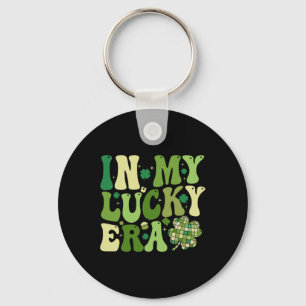 Groovy in My Lucky Era St Patrick's Day Kleeblatt  Schlüsselanhänger