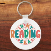 Groovy "In My Reading Era" Wavy Font Graphic Schlüsselanhänger (Rückseite)