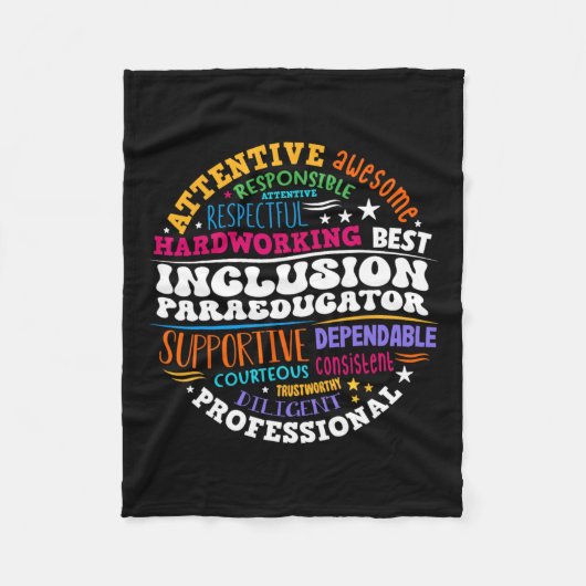 Groovy Inclusion Paraeducator - Besondere Bildung Fleecedecke (Vorderseite)