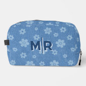 Groovy Indigo Bloom Waschbeutel (Vorderseite)