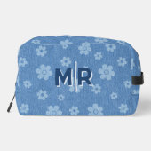 Groovy Indigo Bloom Waschbeutel (Rückseite)