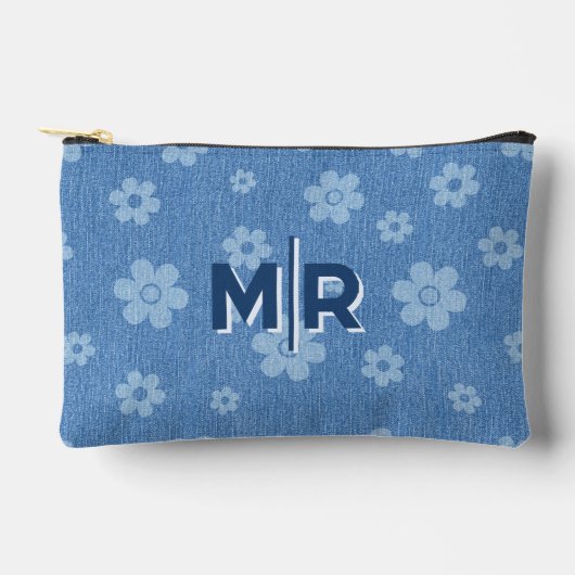 Groovy Indigo Bloom Zubehörtasche (Vorderseite)