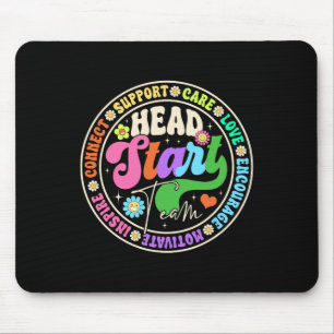 Groovy Inspirieren Ermutigen Liebe Head Start Team Mousepad