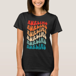 Groovy Irish Hurling Gaelic Game Retro 70er Hippie T-Shirt