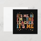 Groovy its me Hi Im Teacher It's Me School Dankeskarte (Vorne/Hinten)